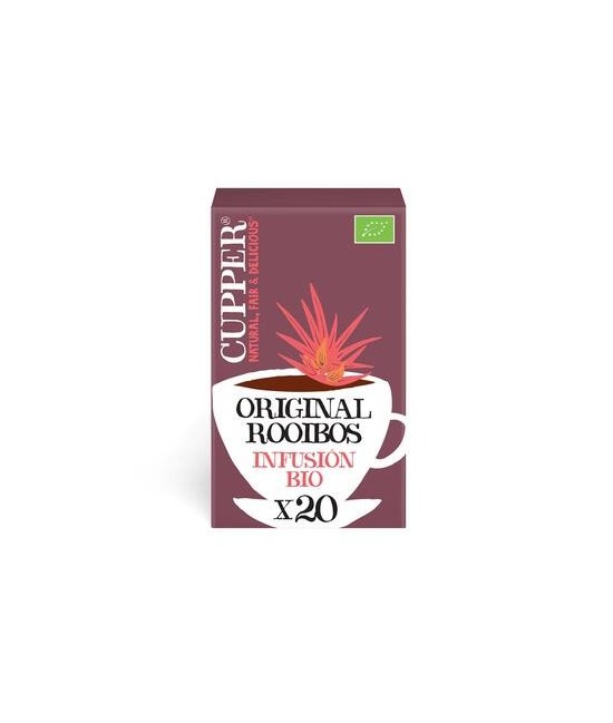 
INFUSION ORIGINAL ROOIBOS BIO, 20 BOLSAS
Ref. 604056

Ingredientes: rooibos*.
. (*)=De cultivo ecológico.