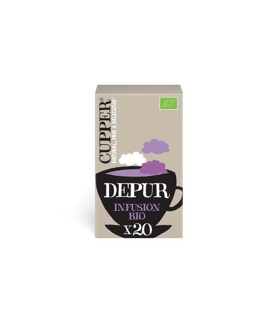 INFUSION DEPUR BIO, 20 BOLSAS
Ref. 604059

Ingredientes: hibisco* 51%, ortiga* 20%, raíz de regaliz* 17%, rosa mosqueta*, ar