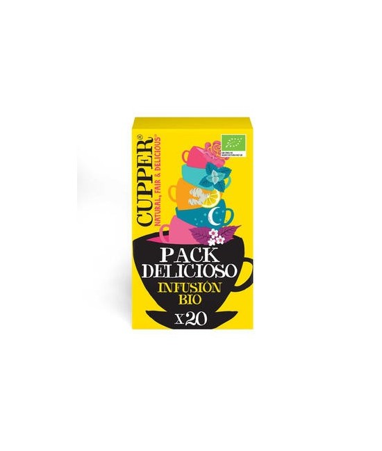
PACK VARIADO BIO, 20 SOBRES
Ref. 604082

Ingredientes: " Snore & peace
" After dinner mints
" Lemon & Ginger (cupper ble