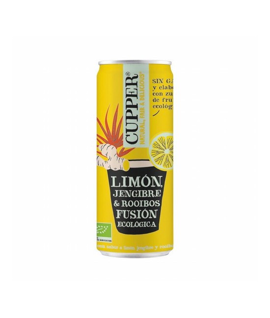 
BEBIDA DE JENGIBRE, LIMON Y ROOIBOS, 250 ml
Ref. 604115

Ingredientes: agua, zumo de fruta a partir de concentrado* (manza