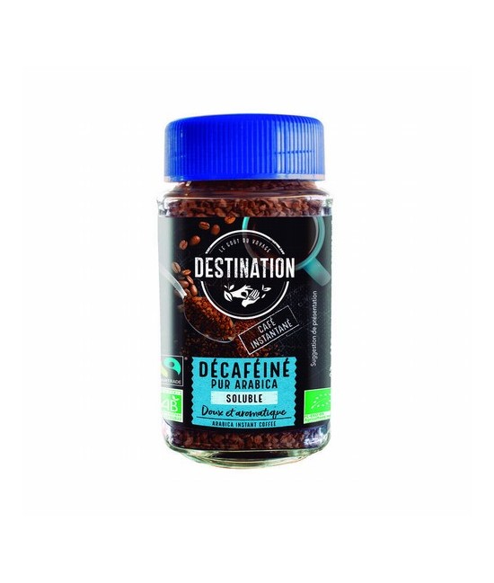 CAFE SOLUBLE 100% ARABICA LIOFILIZADO DESCAFEINADO BIO, 100 g
Ref. 609023

Ingredientes: café* instantáneo descafeinado liof