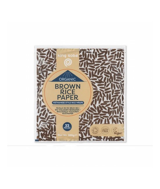 
PAPEL DE ARROZ INTEGRAL SIN GLUTEN BIO, 200 g
Ref. 130158

Ingredientes: arroz integral*, almidón de tapioca*, sal. Puede 