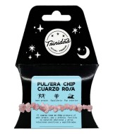 TRI.PULSERA CUARZO ROSA CHIP
