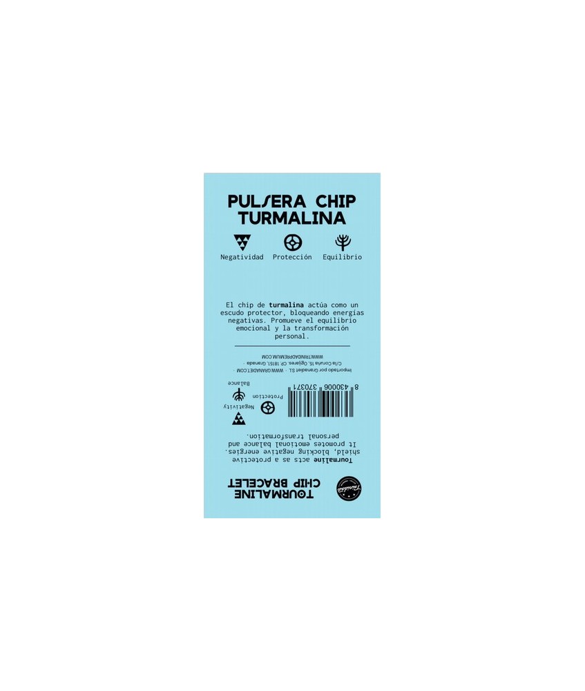 TRI.PULSERA TURMALINA CHIP