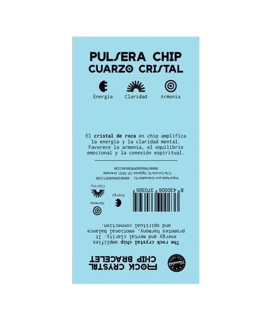 TRI.PULSERA CUARZO CRISTAL CHIP
