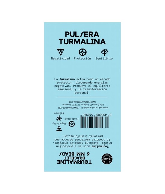TRI.PULSERA TURMALINA CLASE A 6 MM.