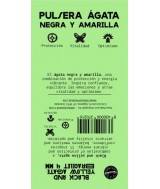 TRI.PULSERA AGATA NEGRA TEÑIDA AMARILLA BOLA 4 MM.