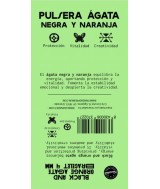 TRI.PULSERA AGATA NEGRA TEÑIDA NARANJA BOLA 4 MM.