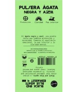 TRI.PULSERA AGATA NEGRA TEÑIDA MORADA BOLA 8 MM.