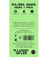 TRI.PULSERA AGATA NEGRA TEÑIDA ROSA BOLA 8 MM.