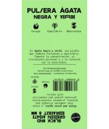 TRI.PULSERA AGATA NEGRA TEÑIDA VERDE BOLA 8 MM.
