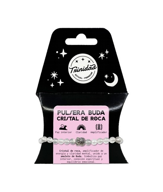 TRI.PULSERA CRISTAL ROCA BUDA 6 MM.