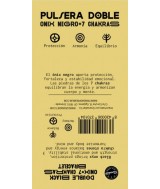 TRI.PULSERA DOBLE ONIX NEGRO 7 CHAKRAS BOLA 8 MM.
