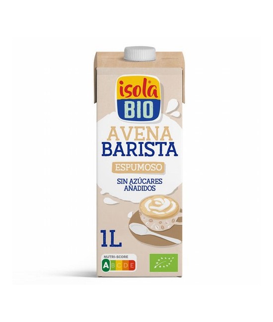 BEBIDA VEGETAL DE AVENA BARISTA BIO, 1L
Ref. 605064

Ingredientes: agua, avena integral italiana* 16%, inulina*1%, aceite de