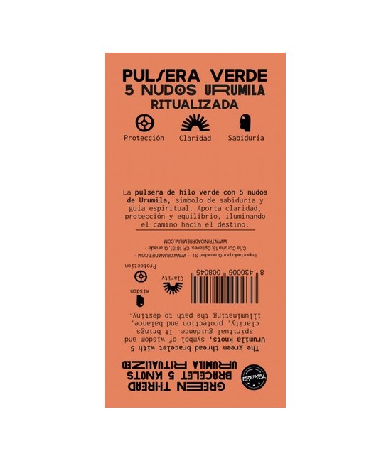 TRI.PULSERA 5 NUDOS HILO VERDE URUMILA