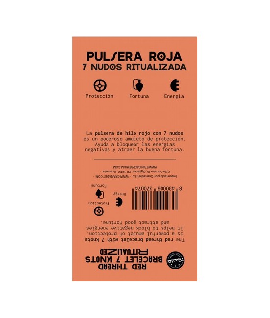 TRI.PULSERA 7 NUDOS ROJA