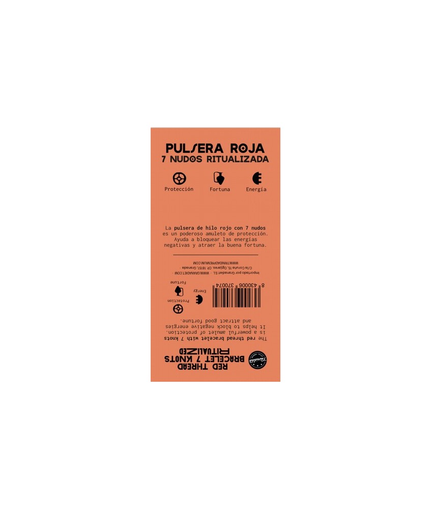 TRI.PULSERA 7 NUDOS ROJA