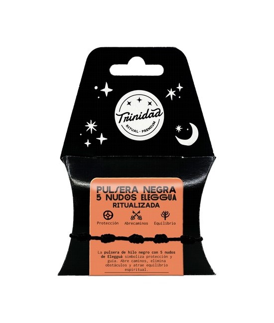 TRI.PULSERA 5 NUDOS HILO NEGRO ELEGGUA