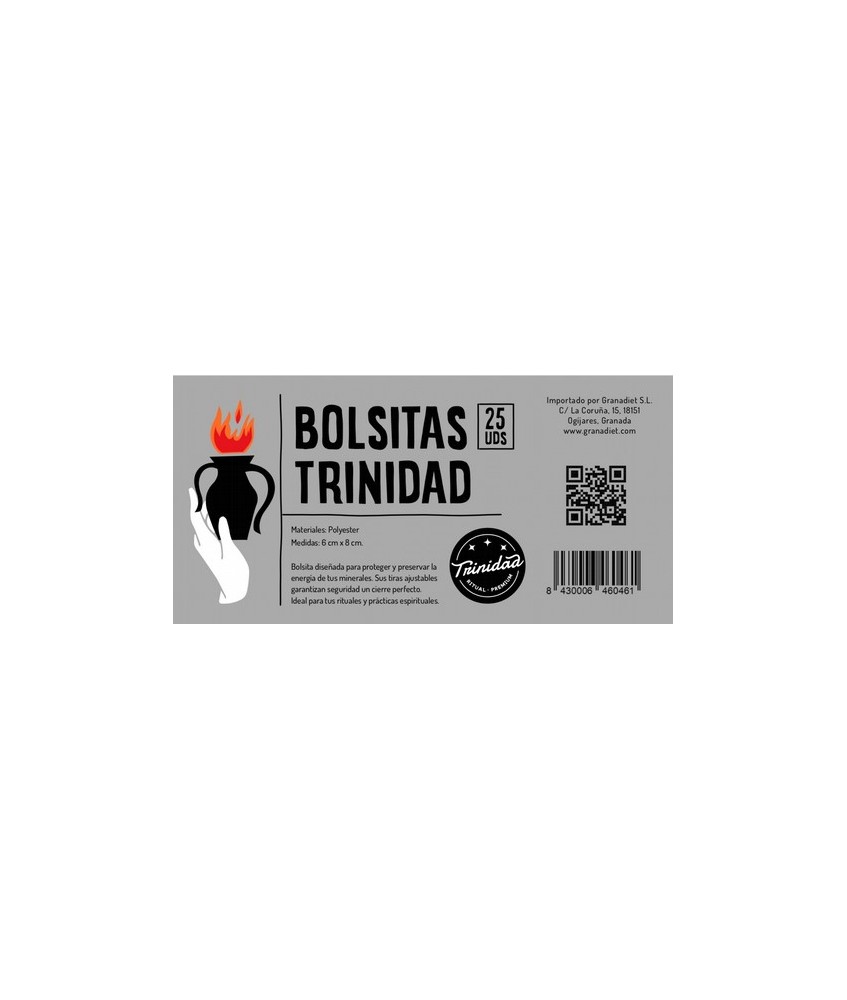 TRI.PACK BOLSITAS NEGRAS TRINIDAD 25 UNID.
