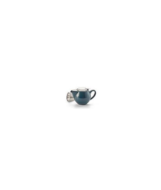 Esta tetera de porcelana verde oscuro, de elegante diseño, es la compañera perfecta para el día a día. La tapa de acero inoxida