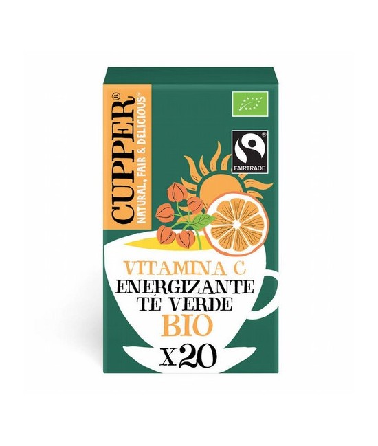 TE VERDE ENERGIZANTE BIO, 20 BOLSAS
Ref. 604083

Ingredientes: té verde*, zumo de acerola deshidratado* 10%, cáscara de nara