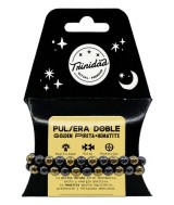 TRI.PULSERA DOBLE GOLDEN PIRITA HEMATITE BOLA 8 MM.