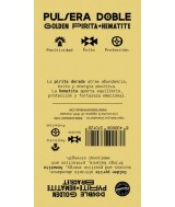 TRI.PULSERA DOBLE GOLDEN PIRITA HEMATITE BOLA 8 MM.