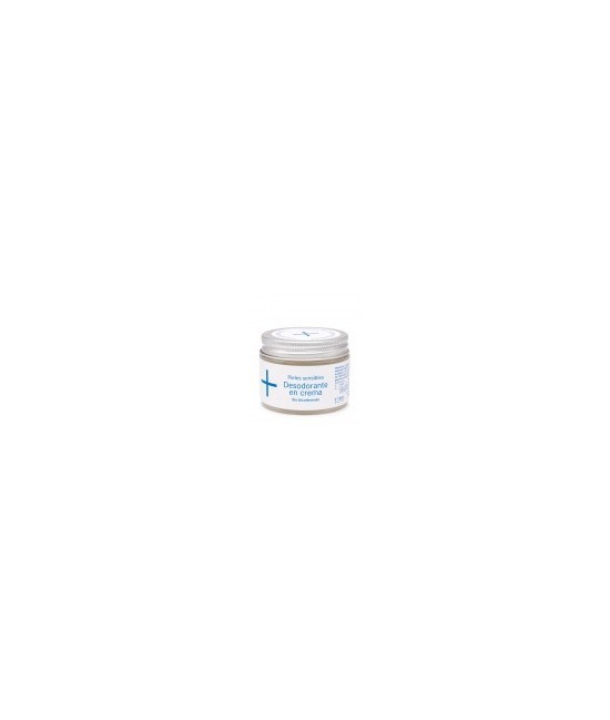 La crema desodorante Extra sensible, en frasco de cristal reutilizable, desodoriza suave y eficazmente.

Sin bicarbonato ni a