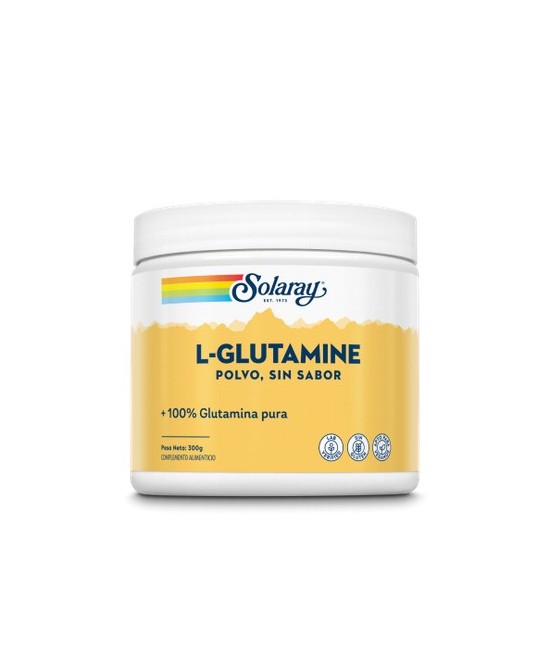 L-Glutamina polvo- 300 g. Sin gluten. Sabor Neutro. Apto para veganos
Contenido medio (por toma- 2g-)
L-glutamina

2000

