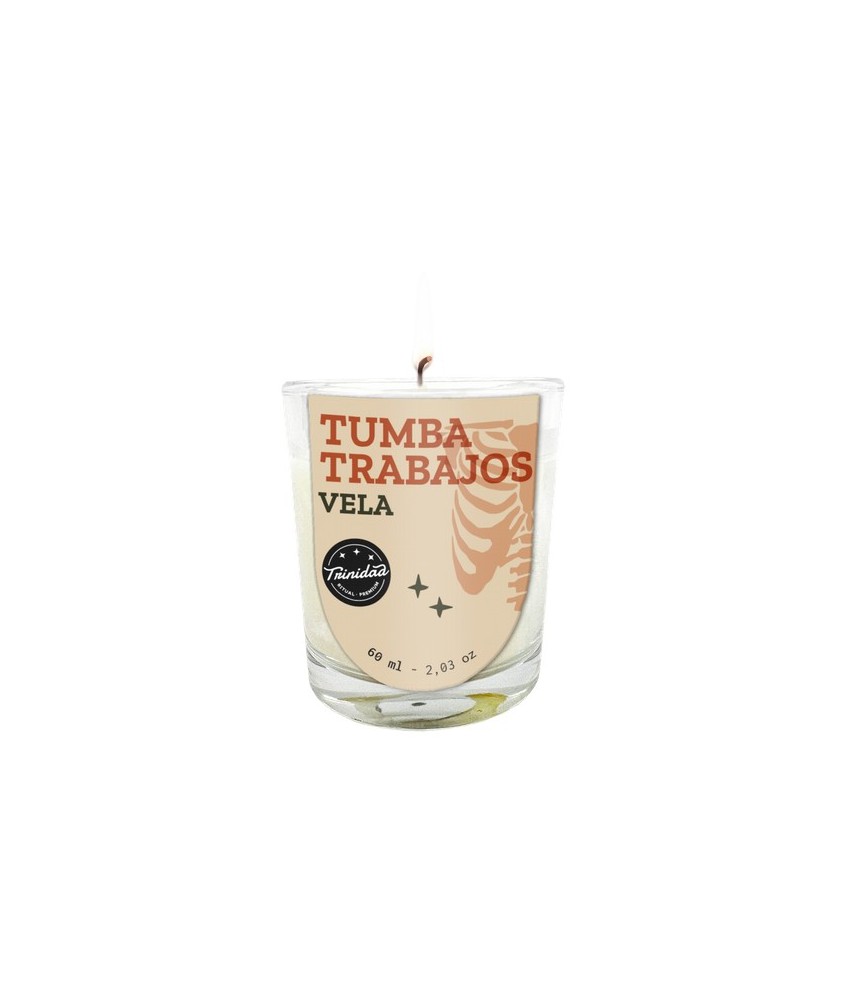 TRI.VELA VASO MINI TUMBA TRABAJOS 50 ML.