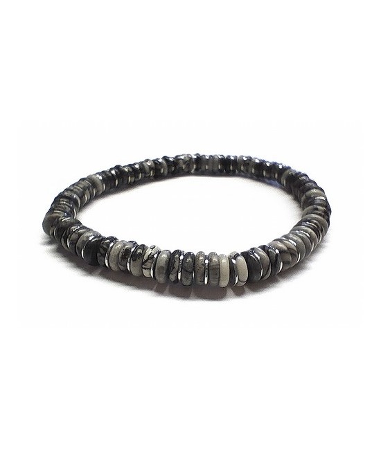 Pulsera de Jaspe Lidita para hombre (6mm).

En goma elástica.