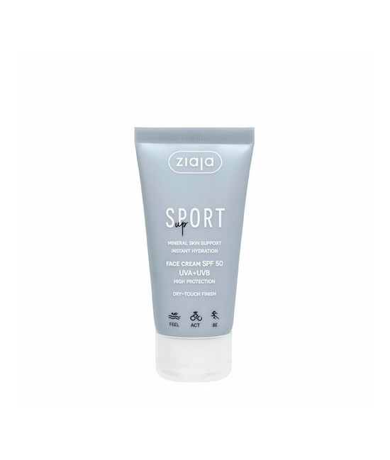 Crema facial ligera de hidratación instantánea con acabado dry-touch y con alta protección solar SPF 50 que protege de rayos UV