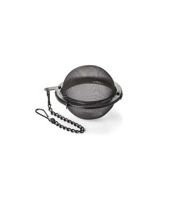¡El negro es hermoso! Y esta singular bola de té lo demuestra de una forma muy característica: su acabado negro mate le otorga 