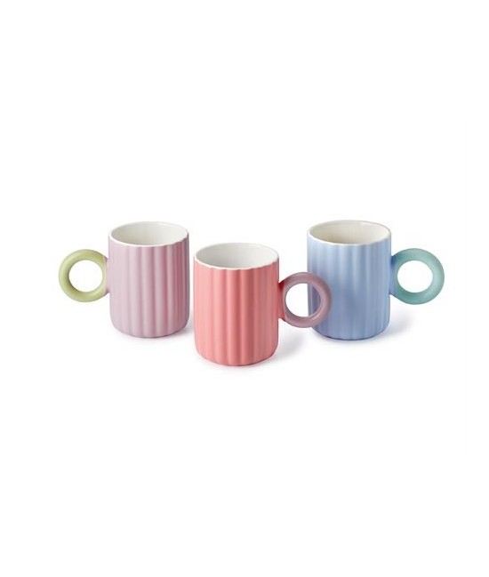 ¡Felicidad! ¡Su nombre lo dice todo! Porque esta hermosa taza nos trae alegría. ¿A ti también? Su vibrante combinación de color