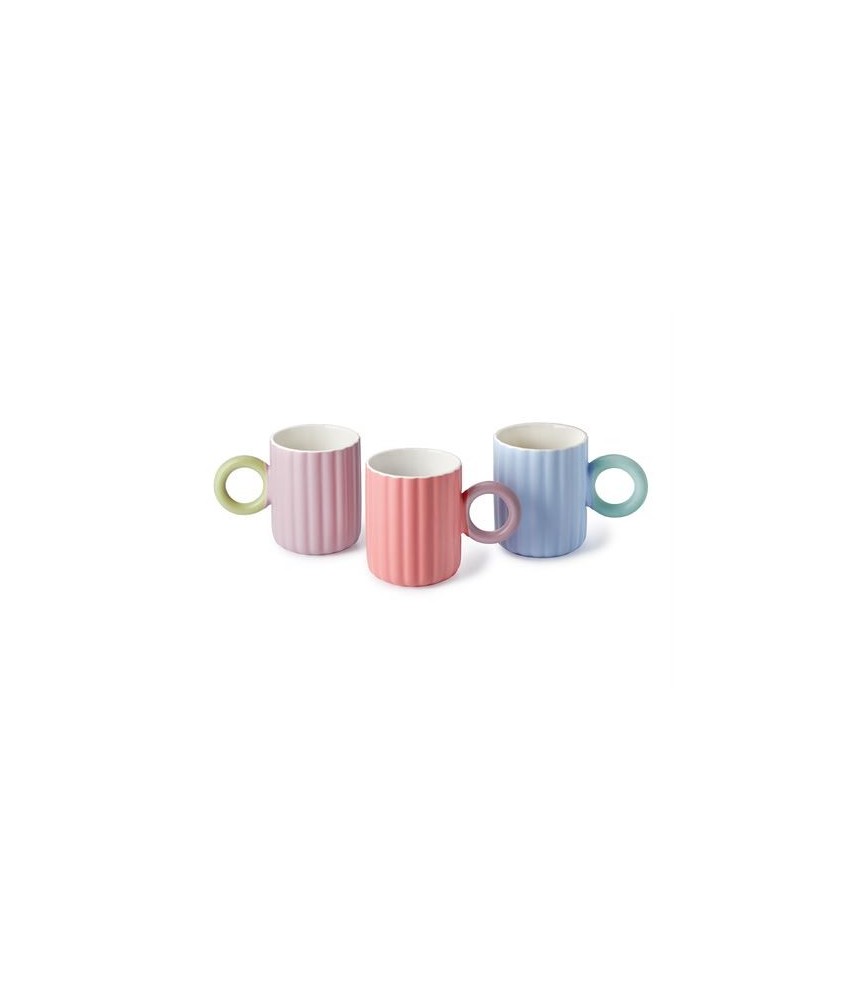 ¡Felicidad! ¡Su nombre lo dice todo! Porque esta hermosa taza nos trae alegría. ¿A ti también? Su vibrante combinación de color