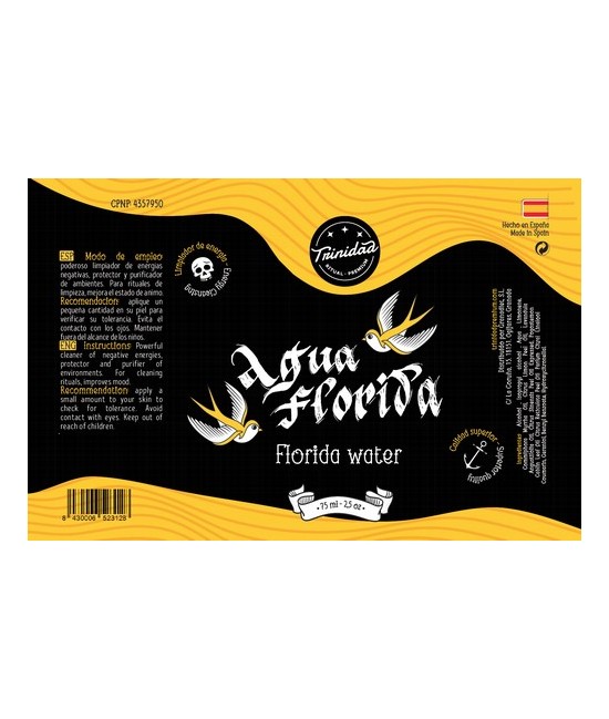 Agua Florida en presentación de 75ml, ideal para quienes buscan una opción ligera y portátil. elaborada a base de agua, alcohol