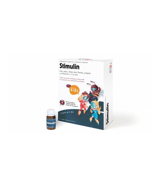 Stimulín
20 viales de 10 ml


Complemento alimenticio en formato de viales bebibles, sin azúcares añadidos, especialmente f