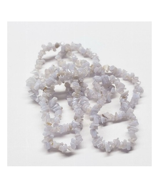 Pulsera Chip de Calcedonia con acabado pulido.

Presentada en cartón con nombre del mineral y su propiedad.