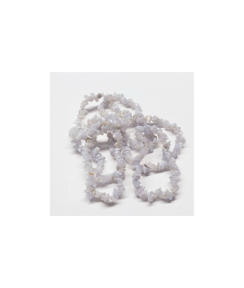 Pulsera Chip de Calcedonia con acabado pulido.

Presentada en cartón con nombre del mineral y su propiedad.