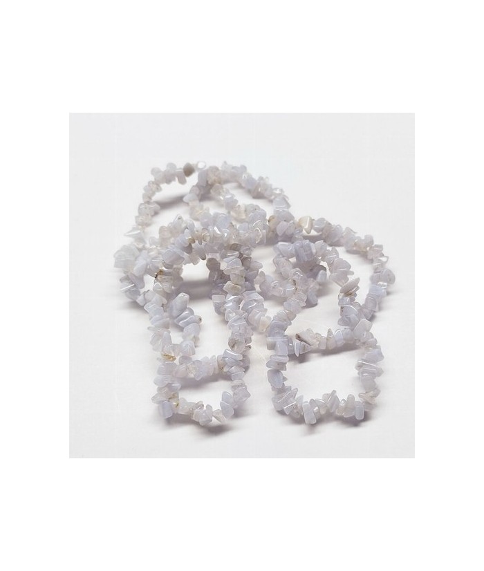 Pulsera Chip de Calcedonia con acabado pulido.

Presentada en cartón con nombre del mineral y su propiedad.