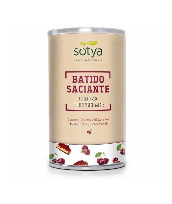 BATIDO SACIANTE DE CEREZA CHEESECAKE 550G SOTYA
Polvos sustitutos de una comida sabor Cereza-Cheese Cake. Contiene azúcares (f