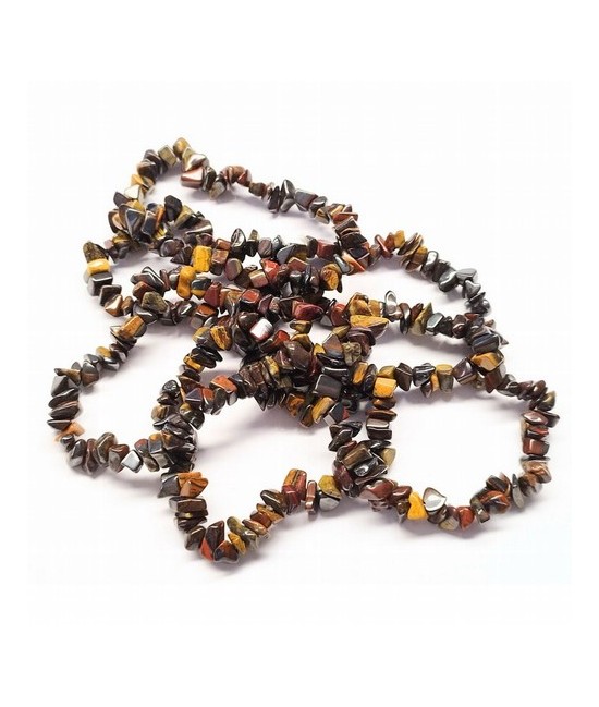 Pulsera Chip Ojo de Tigre Férrico.

Presentada en cartón con nombre del mineral y su propiedad.