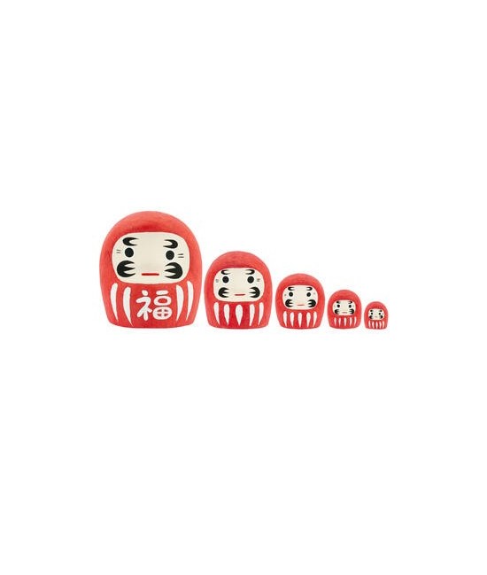 Este Daruma contiene otros cuatro en su interior. Cada uno representa un paso, un deseo, un logro.

Ideal para quienes creen 