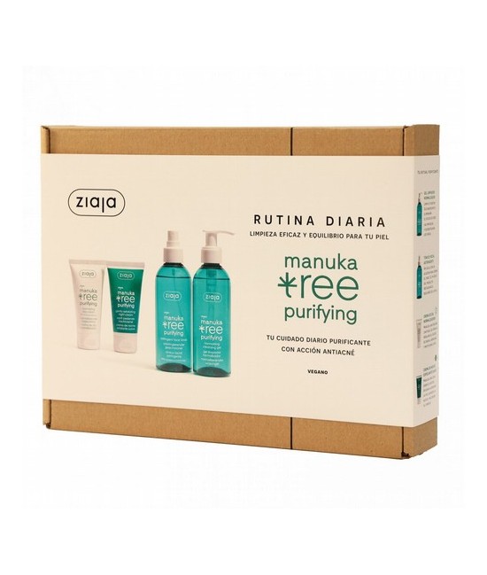 Descubre el secreto de una piel purificada y equilibrada con el Set Manuka Tree Rutina diaria, diseñado para pieles mixtas y gr