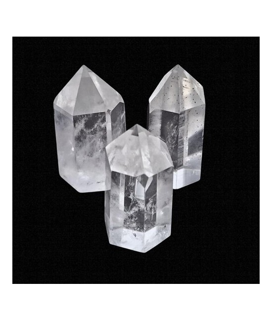 Generador de energía de Cristal de Roca. Punta pulida generador de Cristal de Roca.
