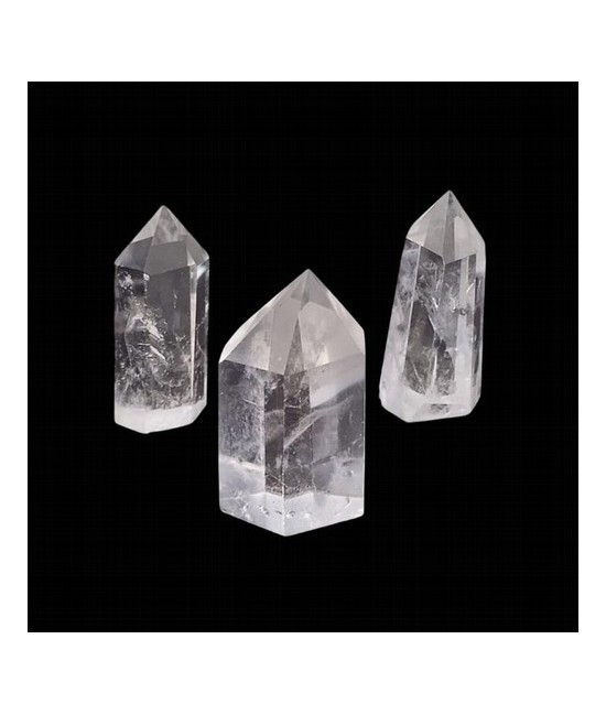 Generador de energía de Cristal de Roca. Punta pulida generador de Cristal de Roca.