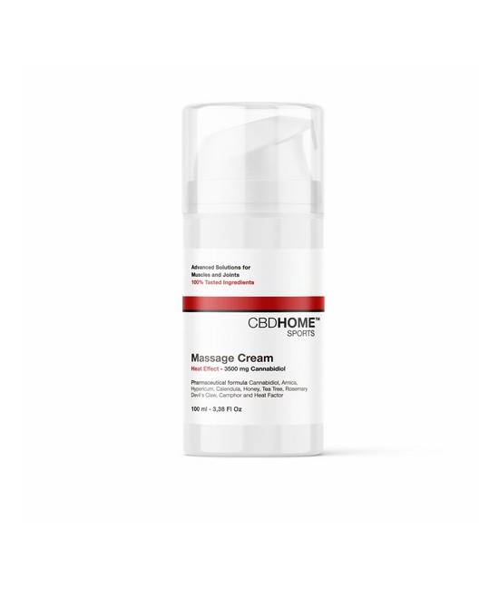 sta Crema de Masaje Efecto Calor, en formato de 100 ml, con 3500 mg de CBD y CBG está diseñada para aliviar el dolor muscular y
