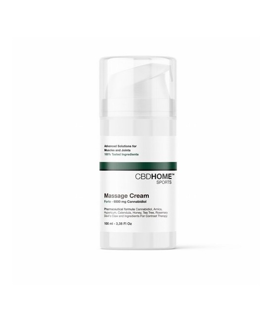 Esta Crema de Masaje Forte, en formato de 100 ml, con 6500 mg de CBD y CBG está formulada para ofrecer un alivio profundo y dur