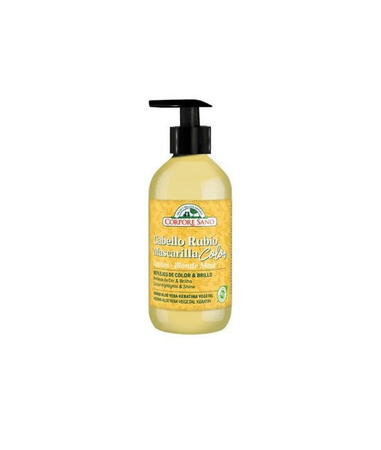 Mascarilla Color Cabello Rubio
HENNA, ALOE VERA, ACEITE DE JOJOBA, CAMOMILA, GIRASOL, KERATINA VEGETAL
Mascarilla capilar que