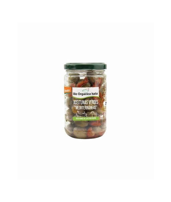 
Aceitunas verdes con aliño mediterráneo Bio Organica Italia 180 g


 
Ingredientes: Aceitunas verdes** 78%, pimientos** 1